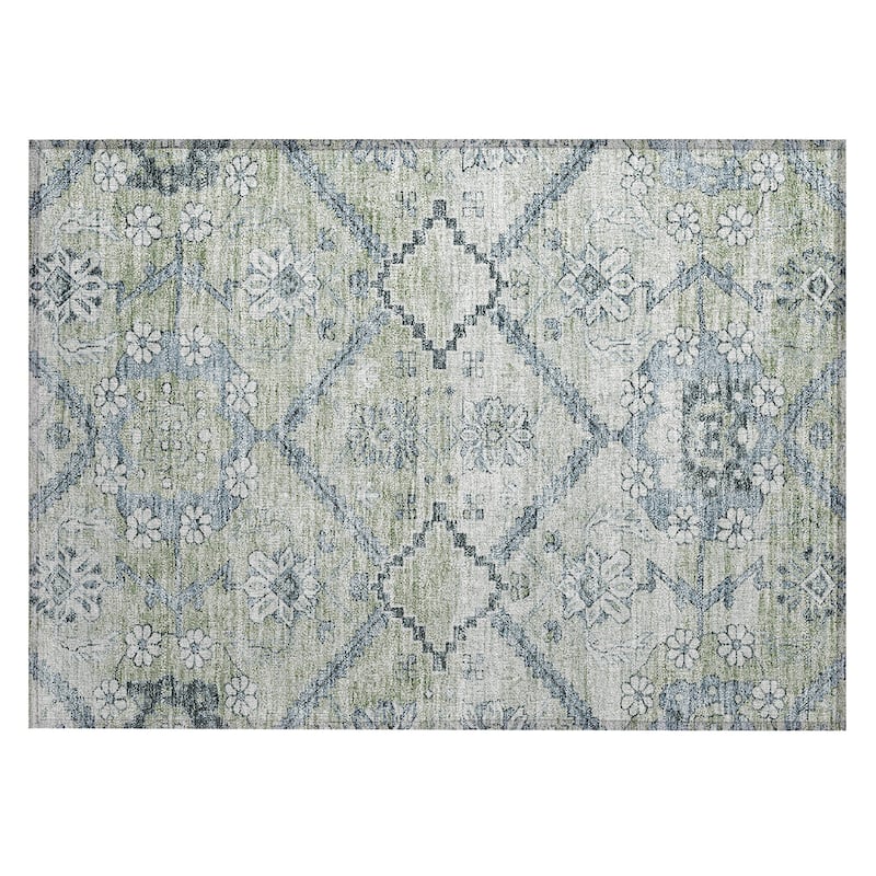 Machine Washable Indoor/ Outdoor Chantille Tribal Garden Rug