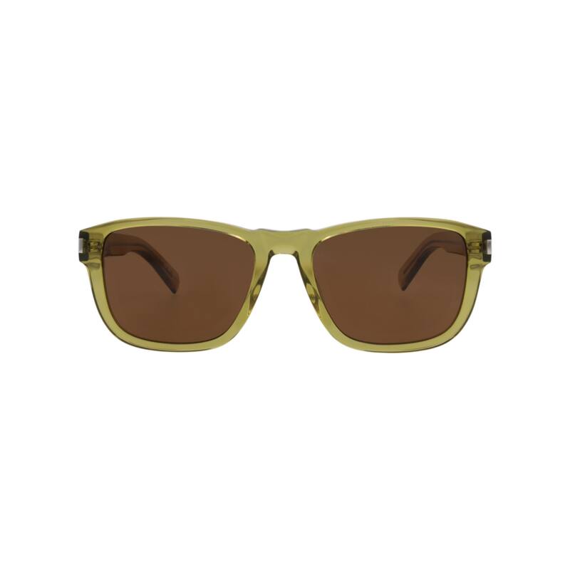 Saint Laurent Square-Frame Recycled Acetate Sunglasses - Green Green Brown - Green - Brown Lens