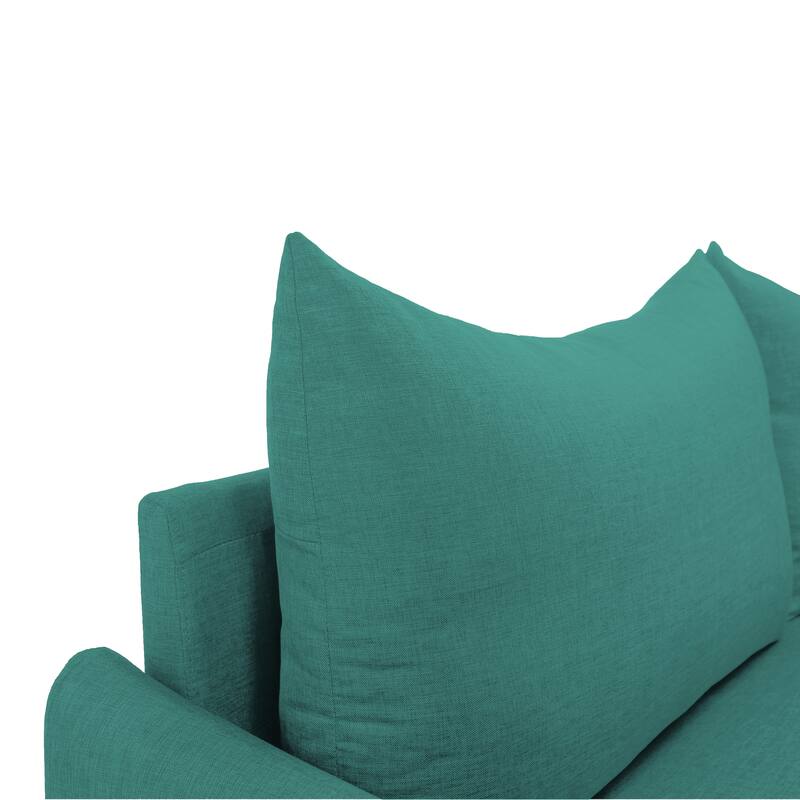 Light Green Reclining Loveseat Flared Arms Sleeper Sofa Accent Settee