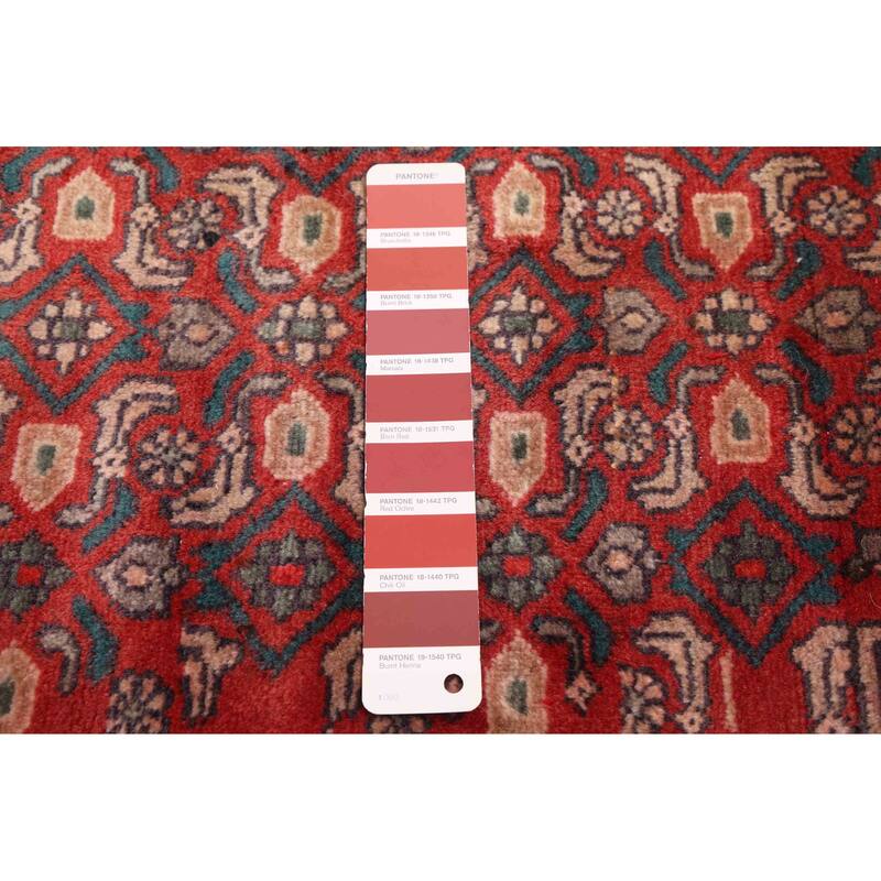 ECARPETGALLERY Hand-knotted Anatolian Vintage Dark Red Wool Rug - 6'9 x 9'5