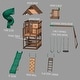 preview thumbnail 14 of 12, Backyard Discovery Skyfort II Cedar Wood Swing Set, Spiral Tube Slide - 19'5" x 16'9"