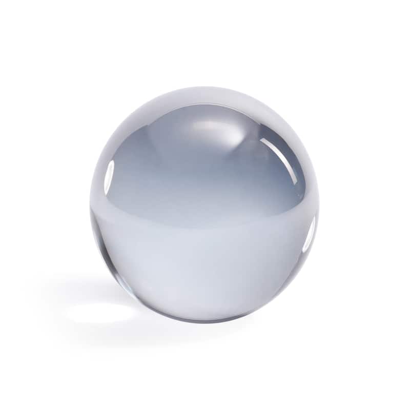 Decorative Crystal Glass Ball, 4.5" Diameter - Smoke