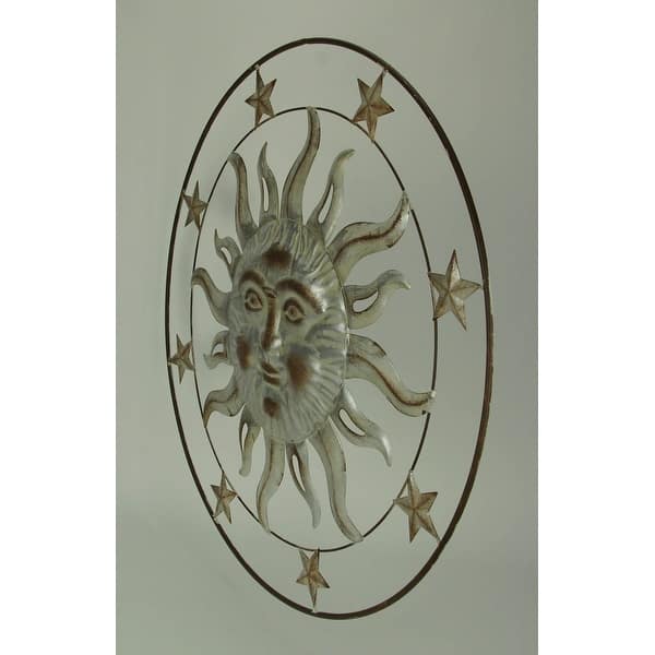 Shop Metal Art Celestial Sun In Frame Indoor Outdoor Wall Hanging 32 Inch Overstock 29383379