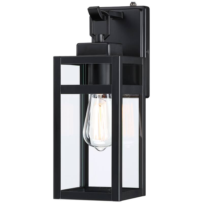 2 Pack Outdoor Wall Light With Sensor Fixtures - 5"x6.57"x14.06"