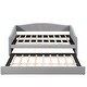 preview thumbnail 4 of 14, Twin Size Velvet Daybed Frame with Trundle - Grey