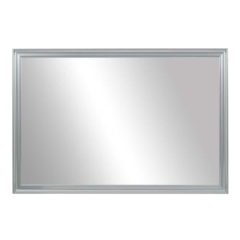 Frame My Mirror Silver Framed Vanity Mirror, Geneva Design