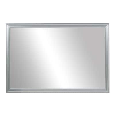 Frame My Mirror Silver Framed Vanity Mirror, Geneva Design