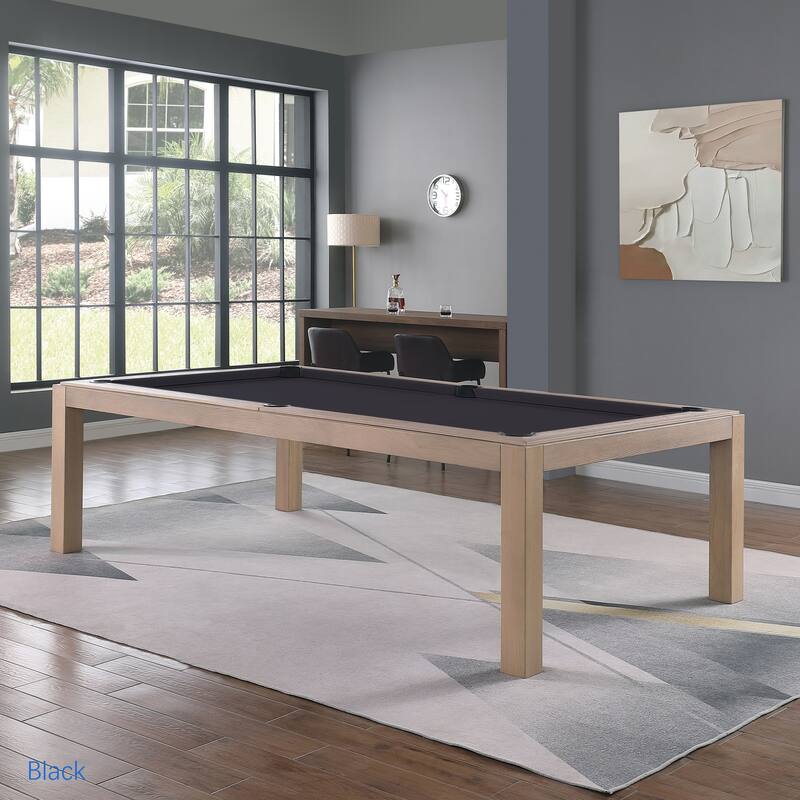Olivia Driftwood Ash 7ft Billiard Slate Pool Table with Dining TOP - Tan