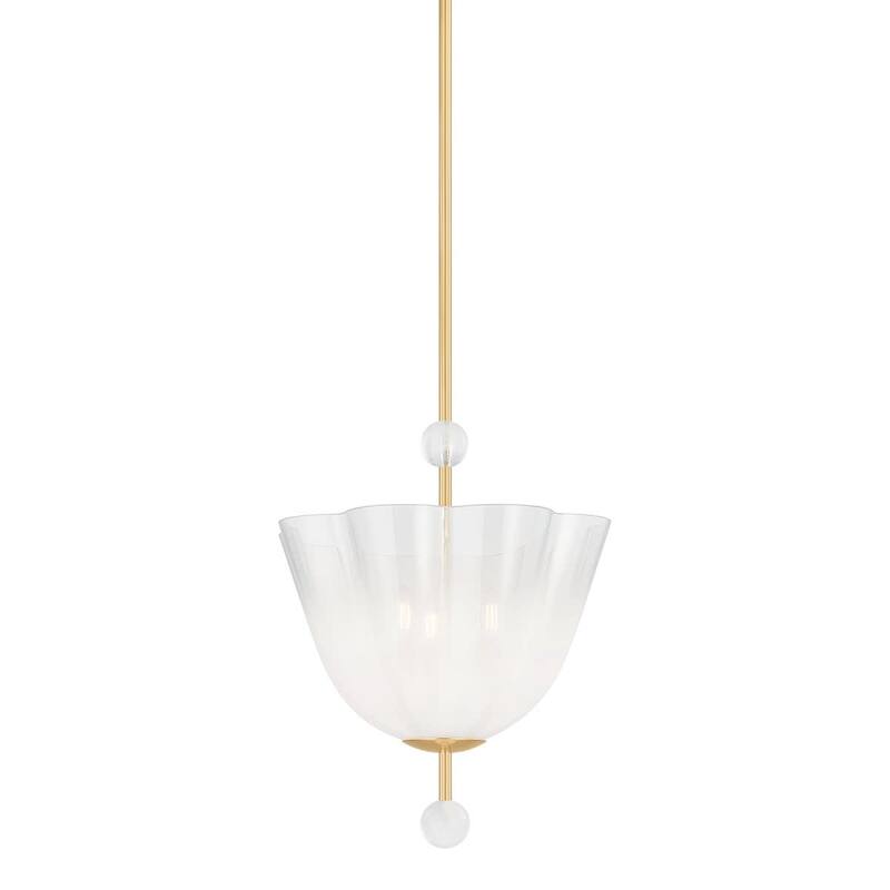 Hudson Valley Lighting 7817 Cambria Heights 3 Light 17" Wide Crystal - Aged Brass