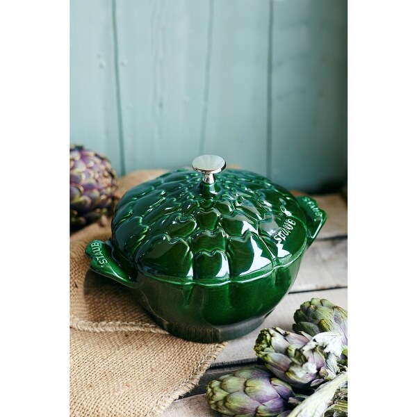 Staub Ceramic 16-oz Petite Artichoke Cocotte - Basil - Bed Bath