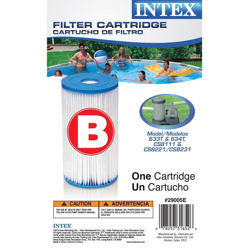 Intex Swimming Pool Easy Set Type B Replacement Filter Pump Cartridge (10 Pack) - 1