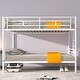preview thumbnail 25 of 71, Twin over Twin Elegance Clean-Lined Bunk Bed, Heavy Duty Metal Structure Bunk Bed Frame Steel Slat Support(No Box Spring Needed)