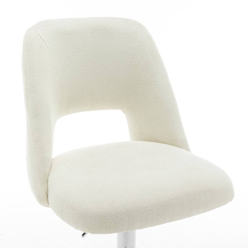 Best Quality Furniture Adjustable Textured Fabric Barstools with Chrome Finish Base (Set of 2)