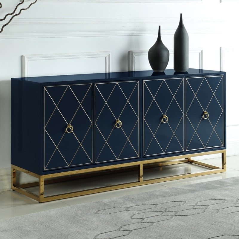 Strick & Bolton Selena Goldtone 4-door Sideboard