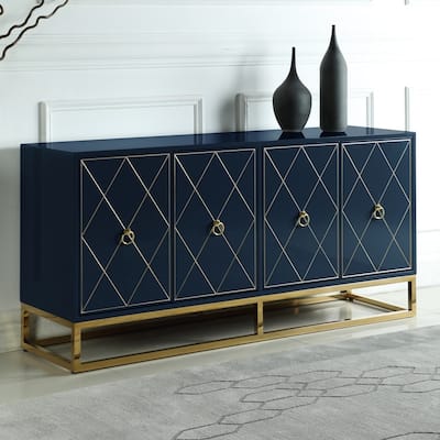 Strick & Bolton Selena Goldtone 4-door Sideboard
