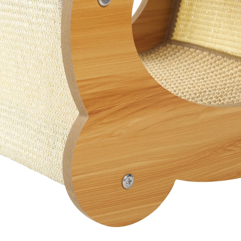 SAFAVIEH Home Natural/Ivory 19"W x 15"L x 15"H Sisal Cat Scratch House - 19"W x 15"L x 15"H