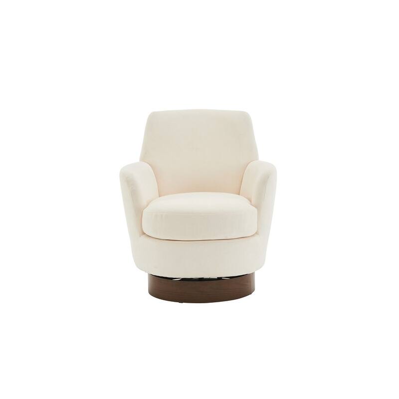 Sofa and Comfortable Swivel Barrel Chair with Gold Stainless Steel Base 