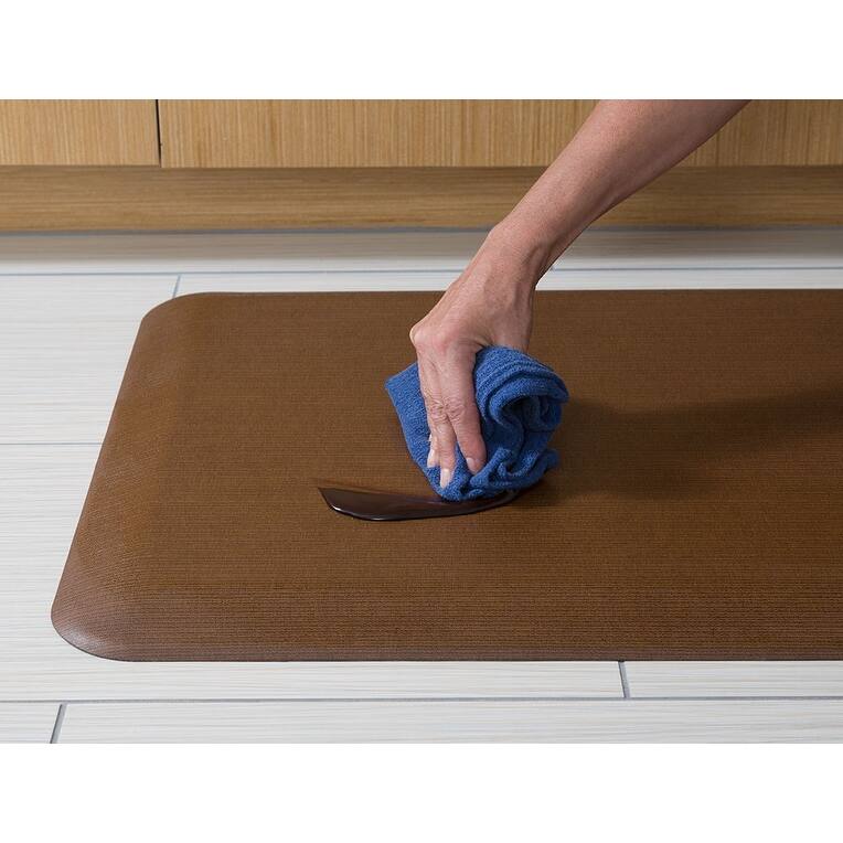 Designer Comfort Grasscloth Anti-fatigue Kitchen Mat