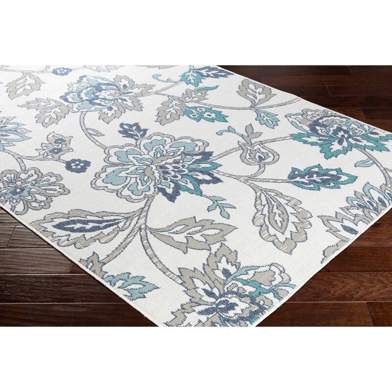 Cesarina Floral Indoor/ Outdoor Area Rug - 8'9" Square