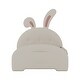 preview thumbnail 11 of 15, Twin Size Upholstered Platform Princess Bed Frame with Rabbit-Shape Headboard and Footboard Pocket for Bedroom