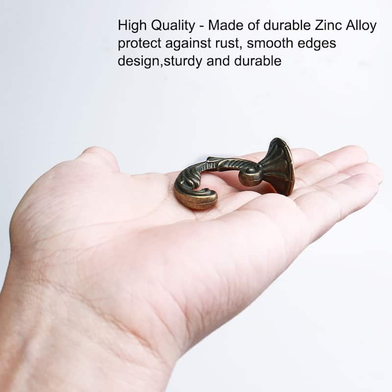 Curtain Tiebacks Hooks Zinc Alloy Hanger Wall Holdback Holders 2pcs Bronze Tone - Bronze Tone