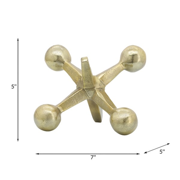 dimension image slide 7 of 11, Sagebrook Home Modern Aluminum Jacks Sculpture