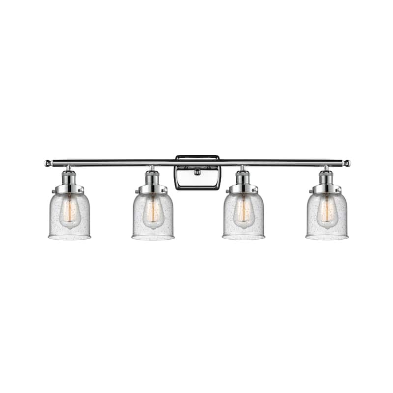 Innovations Lighting 916-4W-12-36 Bell Vanity Bell 4 Light 36" Wide - Polished Chrome / Seedy