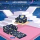 preview thumbnail 3 of 16, Qaba Kids Fold-Out Couch/Chair Lounger with Space-Themed Washable Fabric & Removable Cushion for 3-6 Years Old