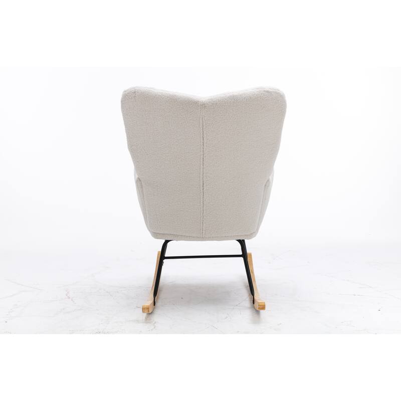 31.5" High Back Buttons Tufted Rocking Chair