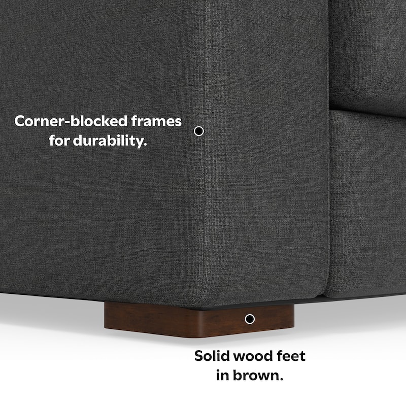 WYNDENHALL Roscoe Left-Facing Sectional in Tightly Woven Performance Fabric