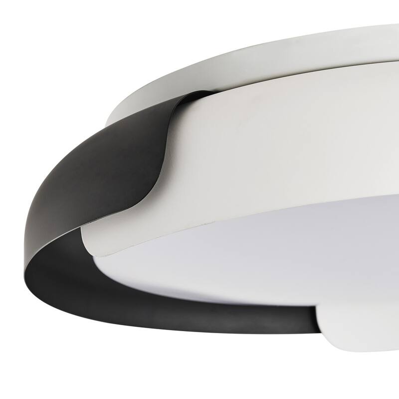 Modern Color Splicing LED Flush Mount Ceiling Light with Acrylic Shade