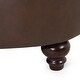 preview thumbnail 14 of 15, Litch Chesterfield Leather Tufted 3 Seater Top Grain Sofa by Christopher Knight Home