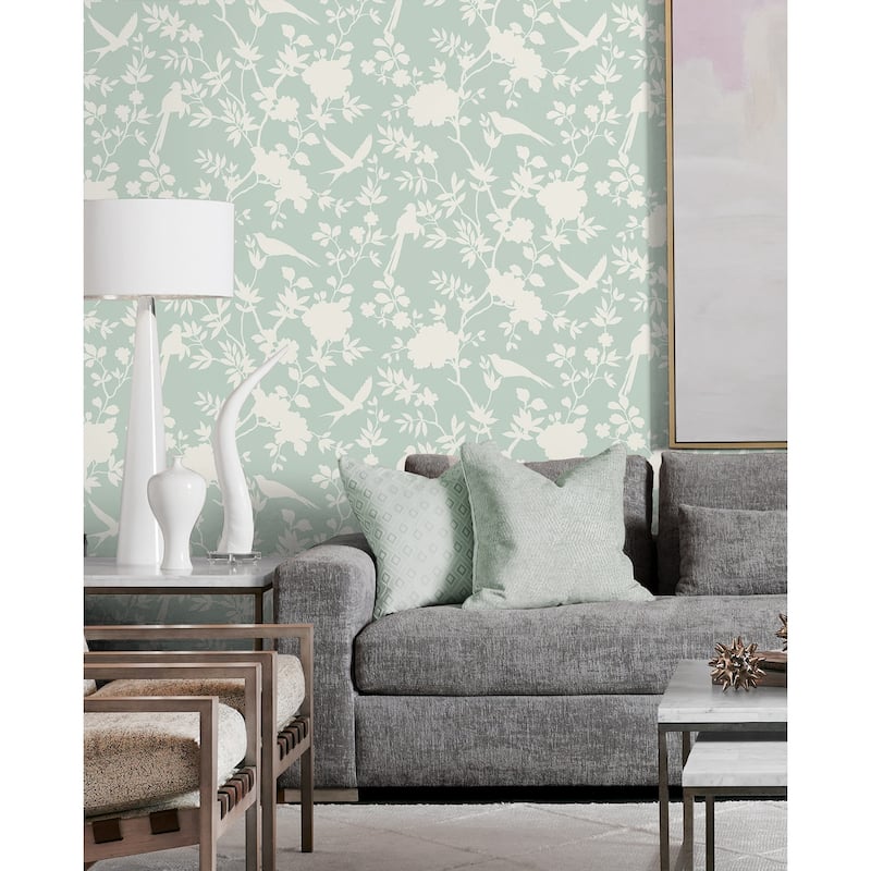 Luxe Haven Mono Toile Peel and Stick Wallpaper