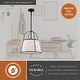 preview thumbnail 5 of 10, Marion 1-Light Mid-Century Modern Cone Pendant with White Fabric Shade, Adj Ht Ceiling Chandelier Dining Room Fixture