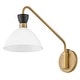 preview thumbnail 5 of 8, Lark 83250-CO Simon 14" Tall Hardwired or Plug-In Wall Sconce with
