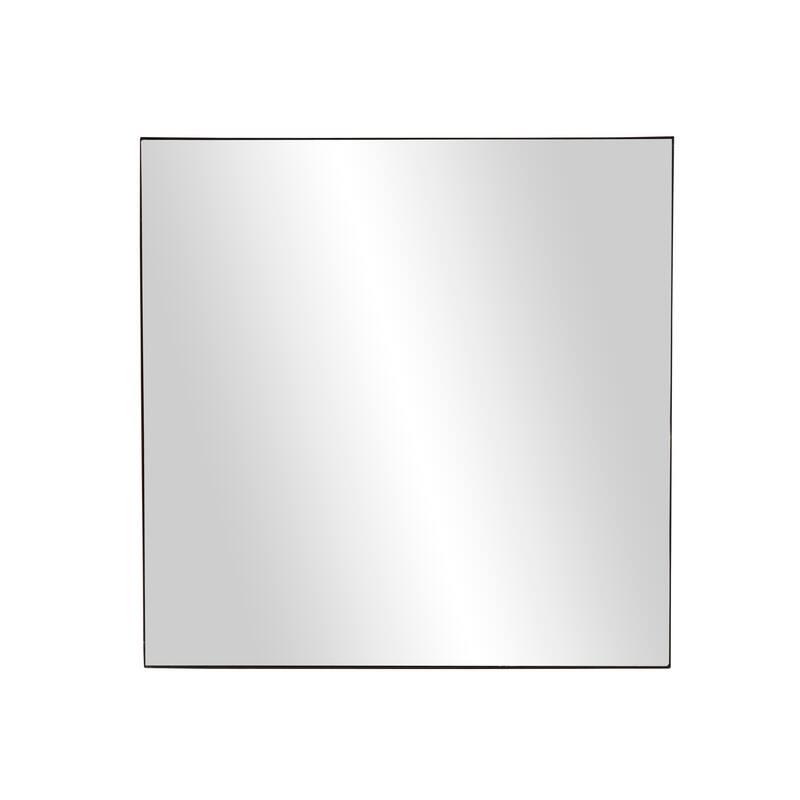 Sm. Iron Sq. Wall Mirror 15.75" x 15.75" - A - Black