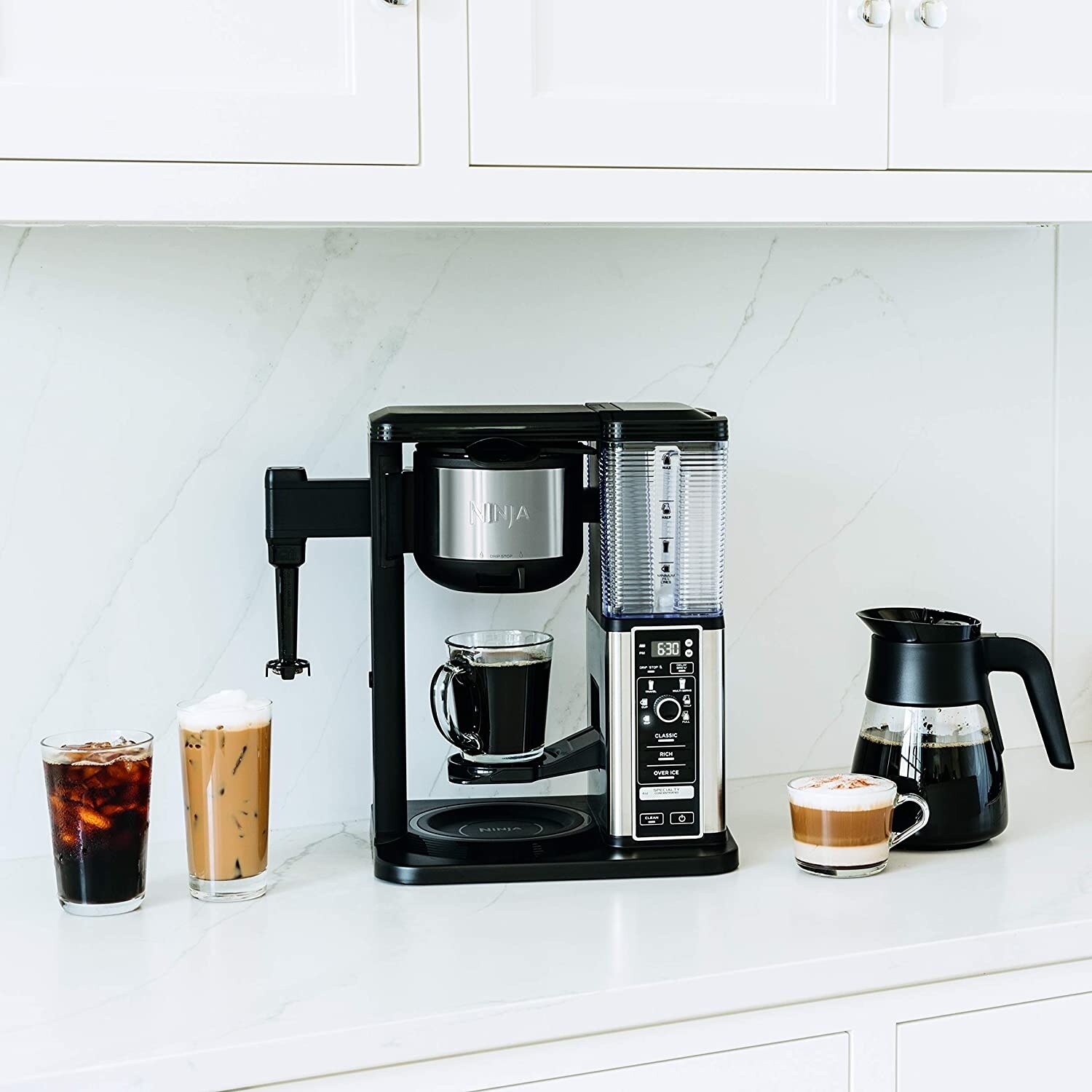 2024新発 Ninja CM401 Brew 4 with Maker, Coffee 10-Cup Specialty ボディ・フェイスケア