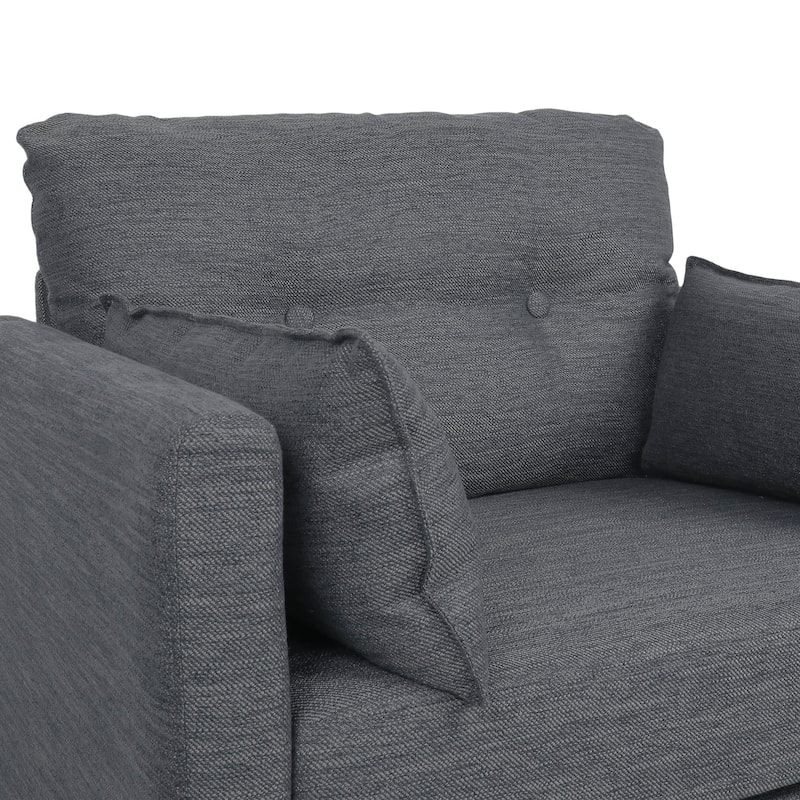 Symonds Tufted Club Chair with Accent Pillows by Christopher Knight Home