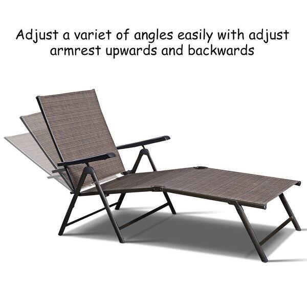 Shop Costway Pool Chaise Lounge Chair Recliner Outdoor Patio