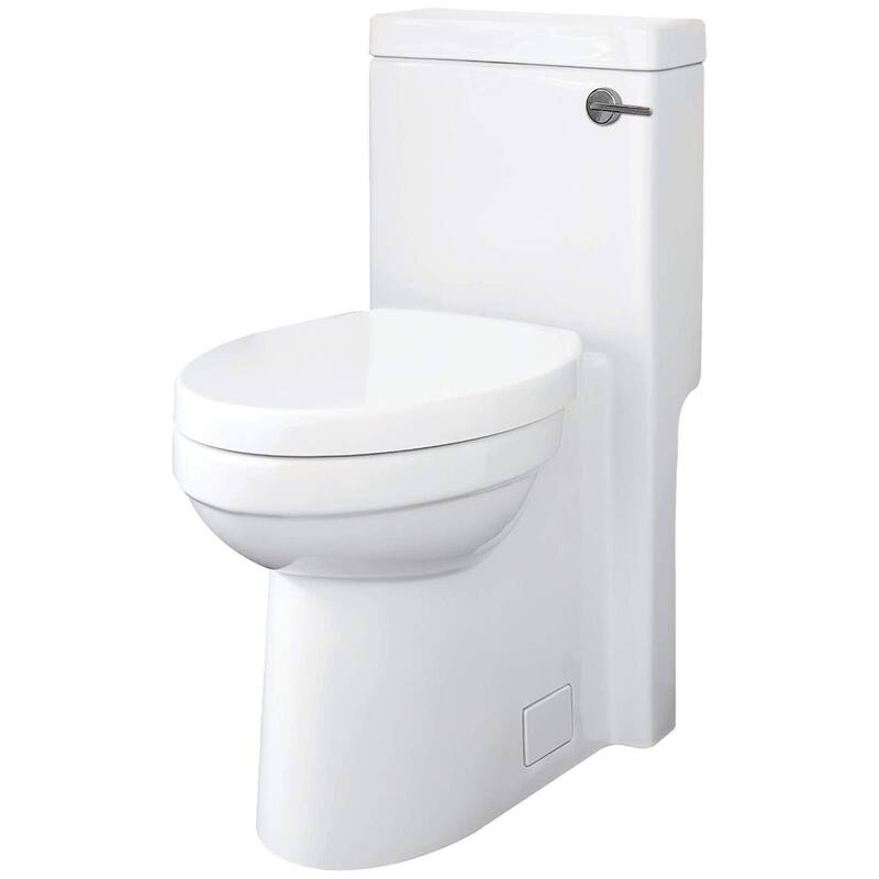 DXV Cossu 1.28 GPF One Piece Elongated Chair Height Toilet with Right - Canvas White