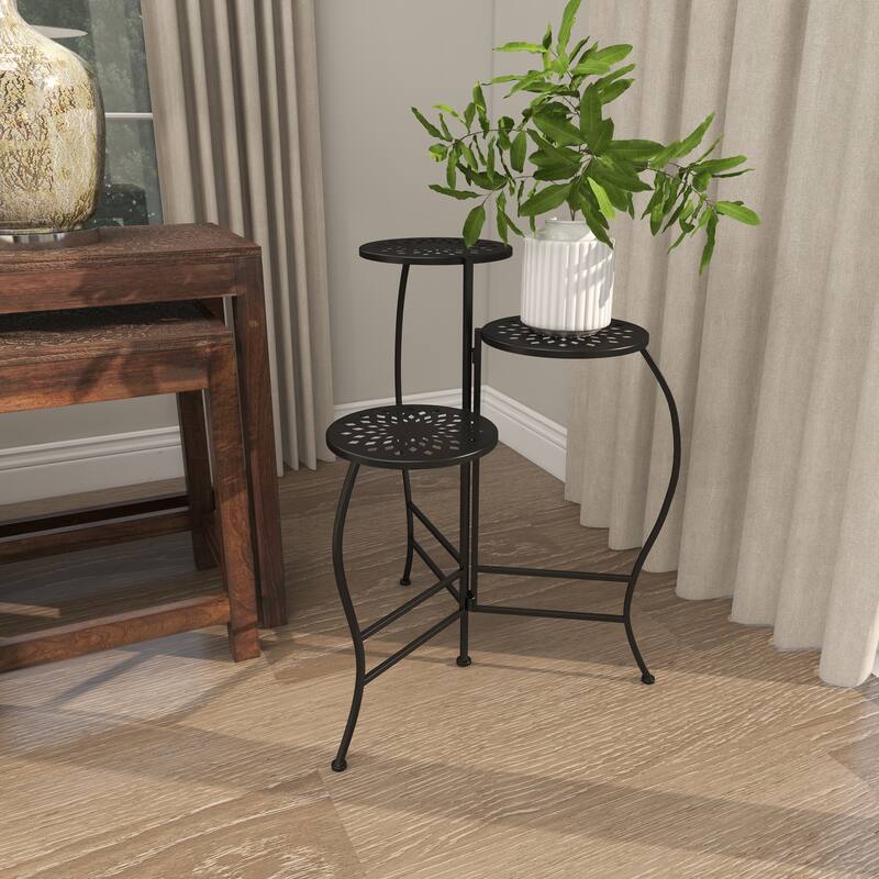 Metal Indoor Outdoor 3 Tier Floral Plantstand