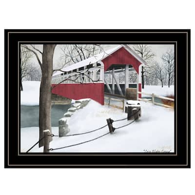 TrendyDecor4U Contemporary "Crisp Winter Evening" Framed Print Wall Art by Billy Jacobs