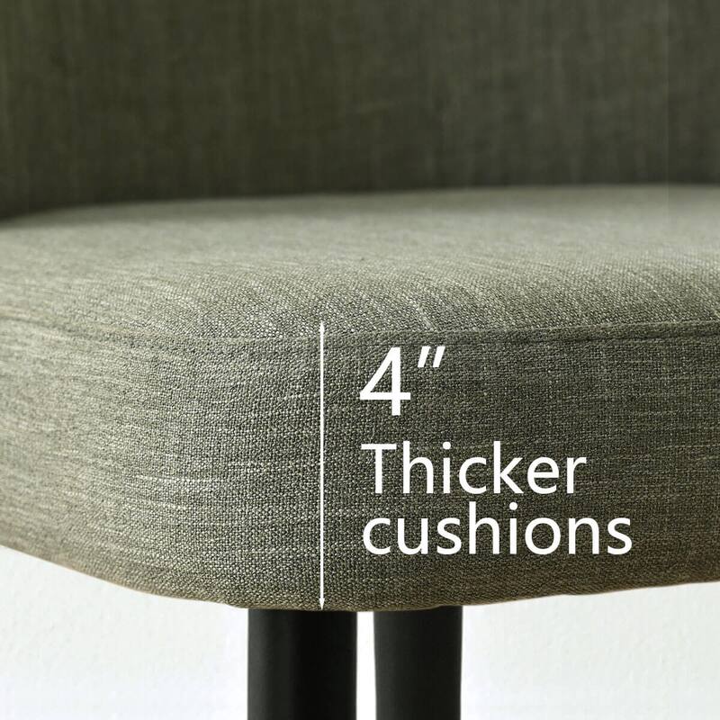 Linen Upholstered Dining Chair(Set of 2)