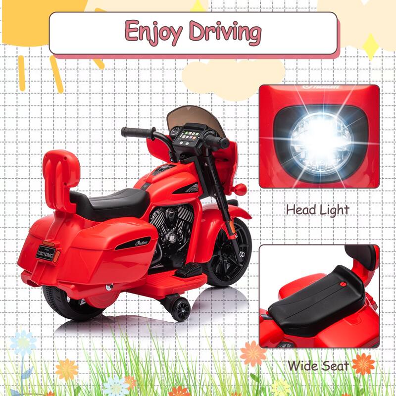 Ride on Motorcycle for Kids, 6V Electric Dirt Bike
