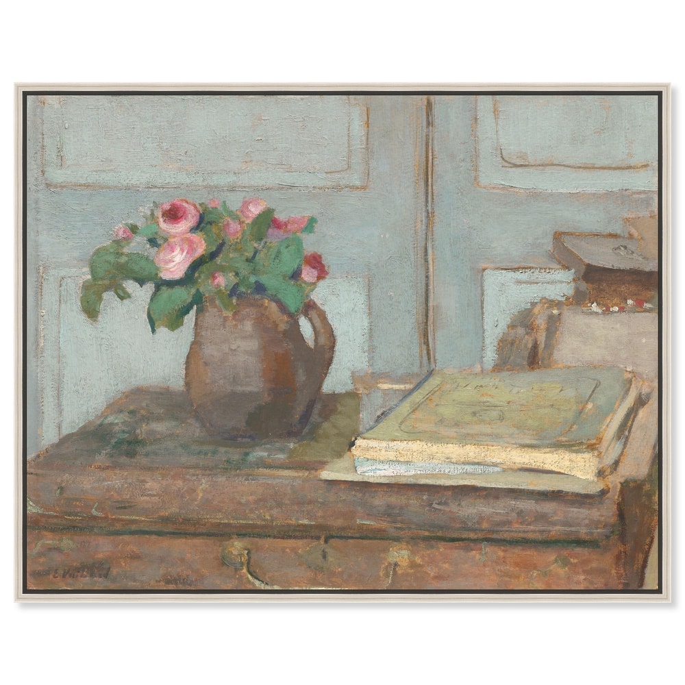 Box and Moss Roses Canvas by Art Remedy
