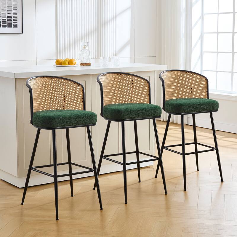 26"/29" Rattan Upholstered Bar Stool /Counter Stools Set of 2/3/4