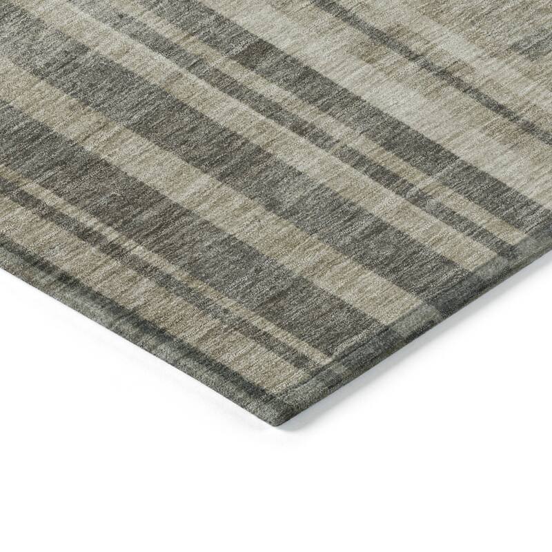 HomeRoots Striped Transitional Rectangle Outdoor Rug
