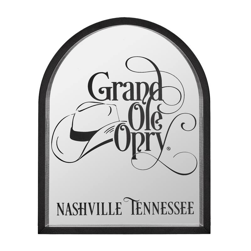 American Art Decor Grand Ole Opry Printed Mirror with Arched Frame - 11" x 14" - 11.5" x 14.5"