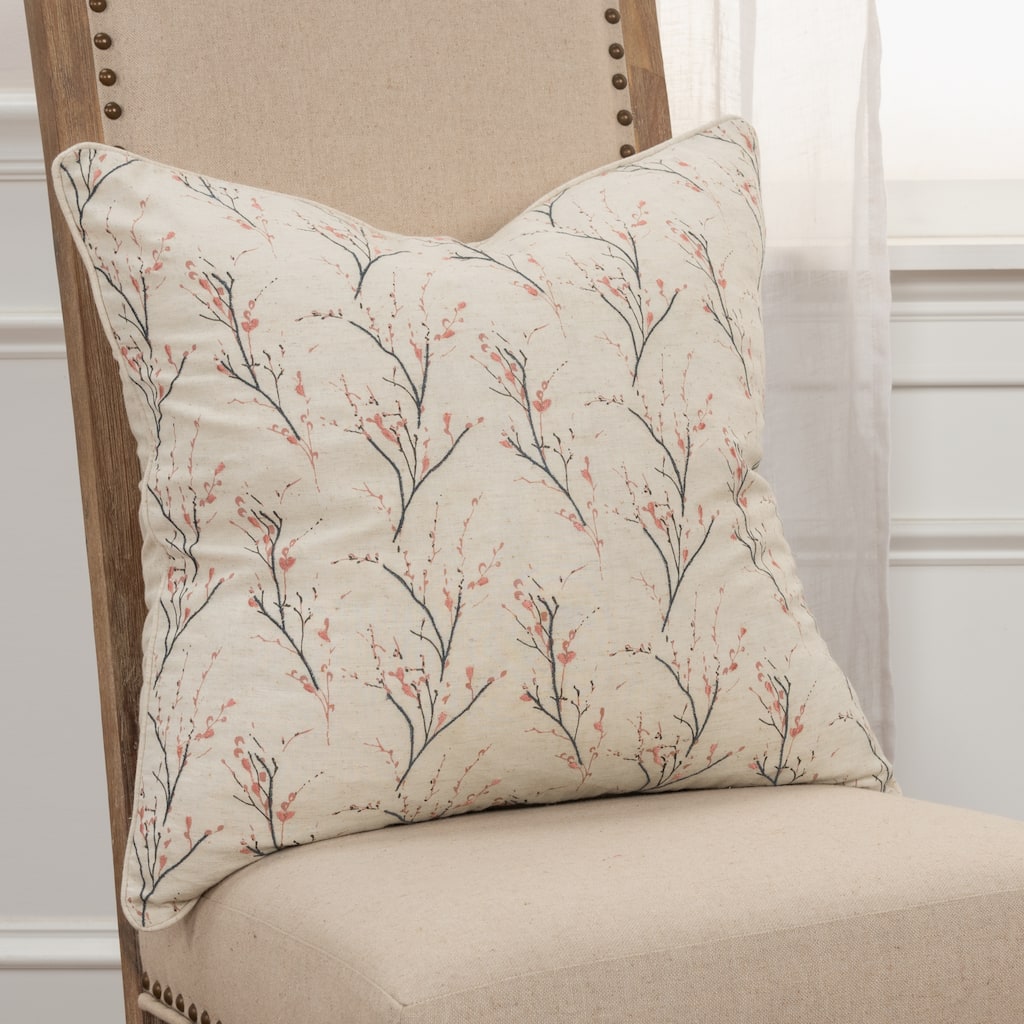 Rizzy Home Transitional Natural Down Filled Pillow - 20" x 20"