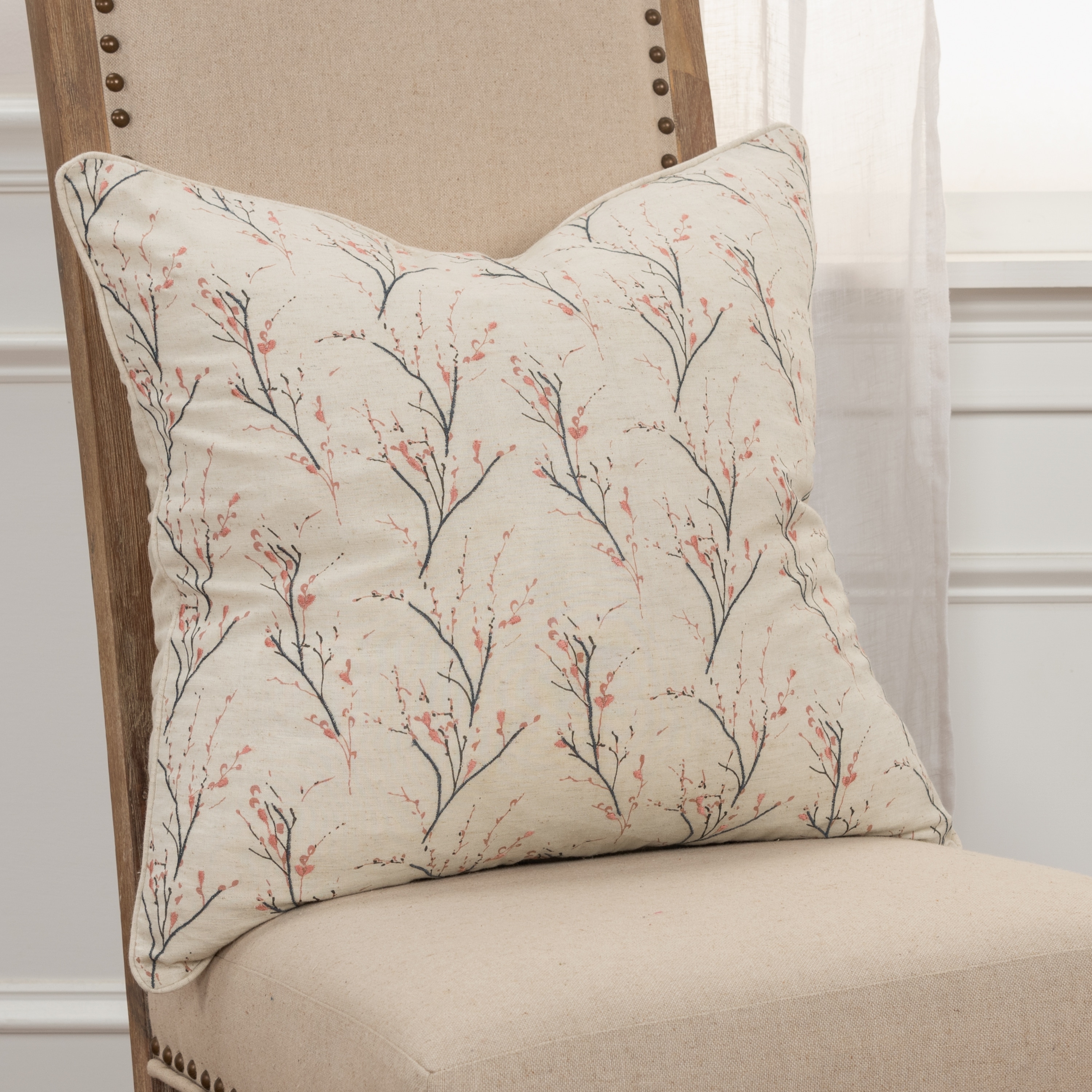 Rizzy Home Transitional Natural Down Filled Pillow - 20" x 20"